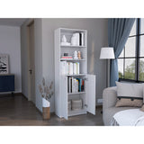 Estantería Lib Home Blanco 62.8x180.6cm con Puertas y Cuatro Entrepaños - BIBLIOTECAS Y ESTANTERIAS | Bylmo