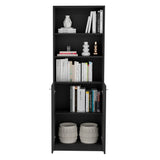 Estantería Home Wengue 62.8x180.6cm con Puertas y Cuatro Entrepaños - Bibliotecas y Estanterías | Bylmo