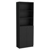 Estantería Home Wengue 62.8x180.6cm con Puertas y Cuatro Entrepaños - Bibliotecas y Estanterías | Bylmo