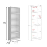 Estantería Home Blanca 62x180.6cm con Cuatro Entrepaños - BIBLIOTECAS Y ESTANTERIAS | Bylmo