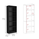 Estantería Home Wengue 62.8x180.6cm con Cuatro Entrepaños - Bibliotecas y Estanterías | Bylmo