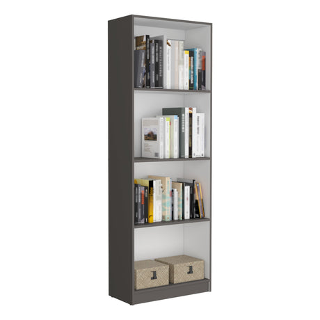 Estantería Home Plomo 62.8x180.6cm con Tres Entrepaños - Bibliotecas y Estanterías | Bylmo