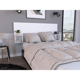 Cabecero Pinot Blanco MDP 190.4x120cm Ajustable con Dos Mesas de Noche Minimalistas - Cabeceros | Bylmo