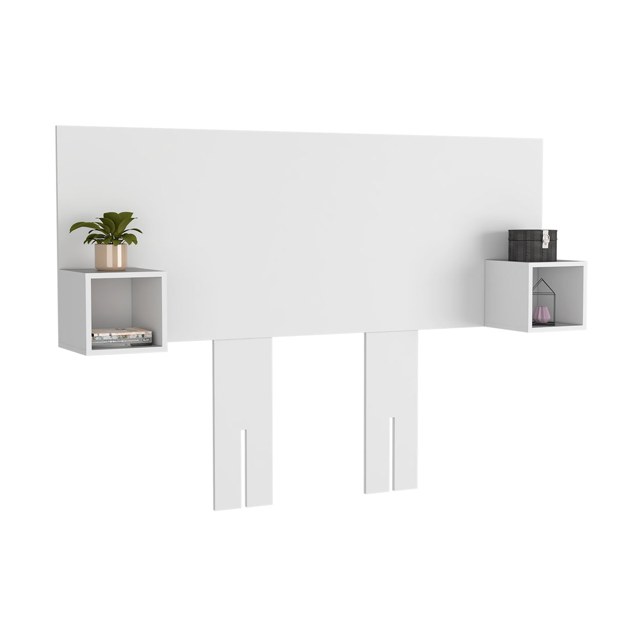 Cabecero Pinot Blanco MDP 190.4x120cm Ajustable con Dos Mesas de Noche Minimalistas - Cabeceros | Bylmo