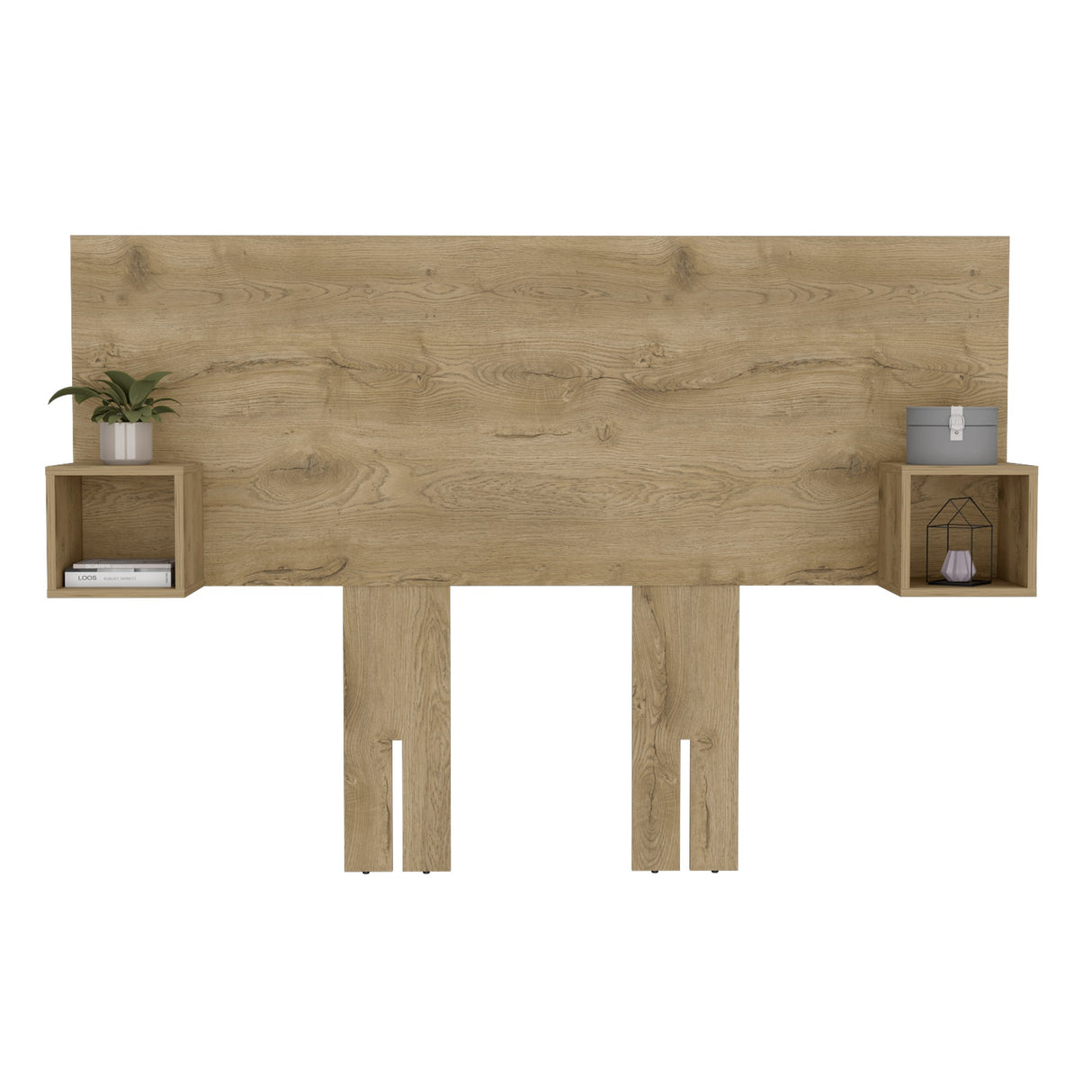 Cabecero Pinot Macadamia MDP 190.4x120cm Ajustable con Dos Mesas de Noche Minimalistas - Cabeceros | Bylmo