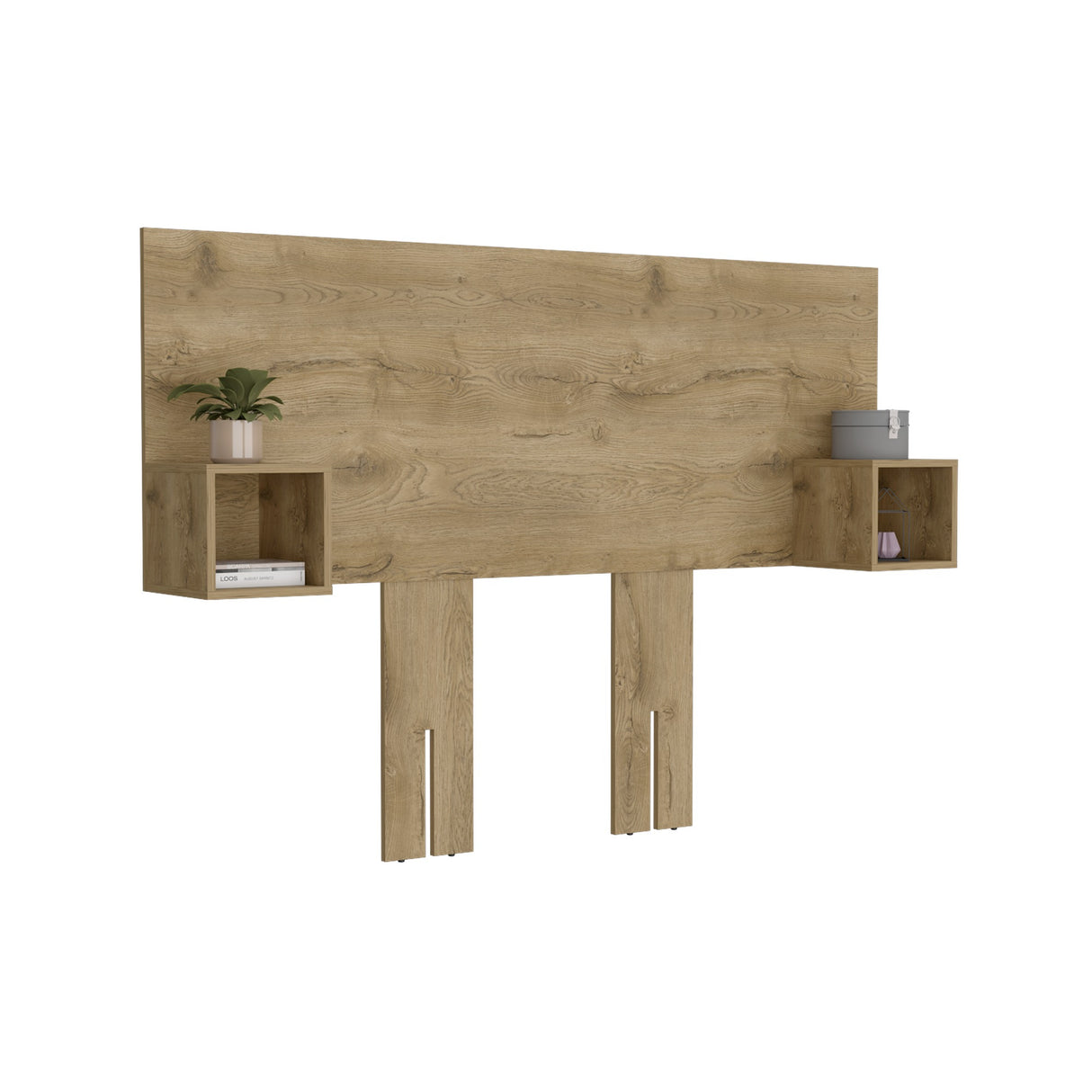 Cabecero Pinot Macadamia MDP 190.4x120cm Ajustable con Dos Mesas de Noche Minimalistas - Cabeceros | Bylmo