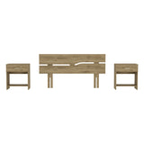 Combo Cabecero Provenza Macadamia 155x80cm con Dos Mesas de Noche - Cabeceros | Bylmo