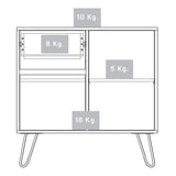 Aparador Zeta Bellota 80x80cm con Tres Cajones y Patas - Cajoneras y Comodas | Bylmo