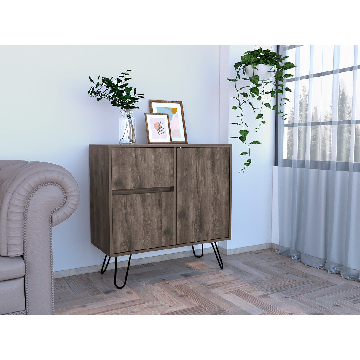 Aparador Zeta Bellota 80x80cm con Tres Cajones y Patas - Cajoneras y Comodas | Bylmo