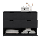 Cómoda Basilea Wengue 107x77.6cm con Cuatro Cajones - Cajoneras y Comodas | Bylmo