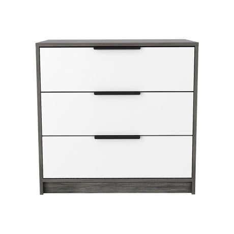 Cómoda Kaia Roble Gris 70x68.7cm Con Tres Cajones - Cajoneras y Comodas | Bylmo