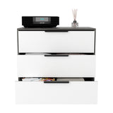 Cómoda Kaia Roble Gris 70x68.7cm Con Tres Cajones - Cajoneras y Comodas | Bylmo