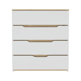 Cómoda Zoe Blanca Nevado 80x89cm con Cuatro Cajones - Cajoneras y Comodas | Bylmo