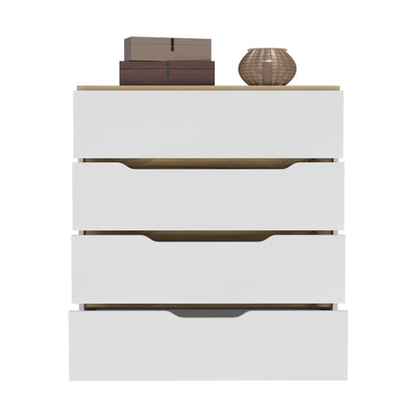 Cómoda Zoe Blanca Nevado 80x89cm con Cuatro Cajones - Cajoneras y Comodas | Bylmo
