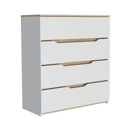 Cómoda Zoe Blanca Nevado 80x89cm con Cuatro Cajones - Cajoneras y Comodas | Bylmo