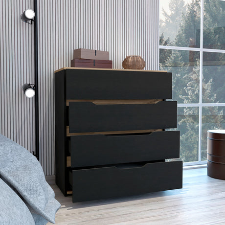 Cómoda Zoe Wengue 80x89cm con Tres Cajones - CAJONERAS Y COMODAS | Bylmo