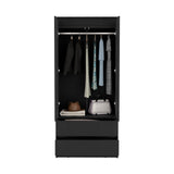 Closet Austin Wengue 80x180cm con Dos Cajones - Closets | Bylmo