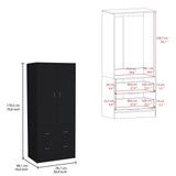 Closet Taly Wengue 78.7x180.1cm con Dos Cajones - Closets | Bylmo