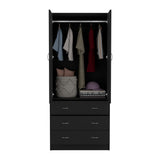 Closet Taly Wengue 78.7x180.1cm con Tres Cajones - Closets | Bylmo