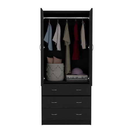 Closet Taly Wengue 78.7x180.1cm con Tres Cajones - Closets | Bylmo