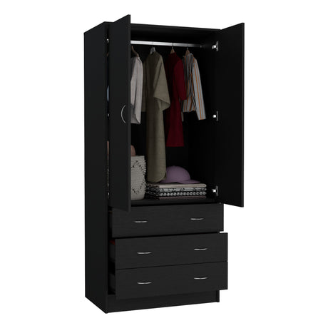 Closet Taly Wengue 78.7x180.1cm con Tres Cajones - Closets | Bylmo