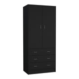 Closet Taly Wengue 78.7x180.1cm con Tres Cajones - Closets | Bylmo