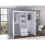 Closet Bariloche Blanco 150.3x177.9cm con Dos Cajones - CLOSETS | Bylmo