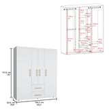Closet Bariloche Blanco 150.3x177.9cm con Dos Cajones - CLOSETS | Bylmo