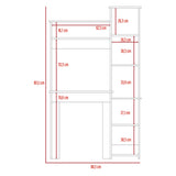 Centro de Computo Heinrich Duna con Blanco 98.5x163.1cm con Organizador de Libros - Escritorios | Bylmo