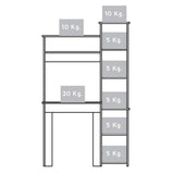 Centro de Computo Heinrich Duna con Blanco 98.5x163.1cm con Organizador de Libros - Escritorios | Bylmo
