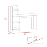 Escritorio Vilna Wengue 120x120.6cm con Organizador de Libros - Escritorios | Bylmo