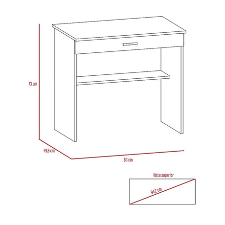 Escritorio Eighty C Blanco 80x73.6cm con Un Cajón - Escritorios | Bylmo