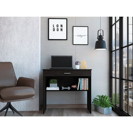 Escritorio Eighty C Wengue 80x73.6cm con Un Cajón - Escritorios | Bylmo