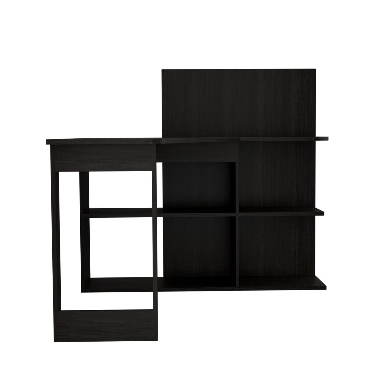 Escritorio en L Masai Wengue 131.5x110.6cm con Organizador de Libros - Escritorios | Bylmo