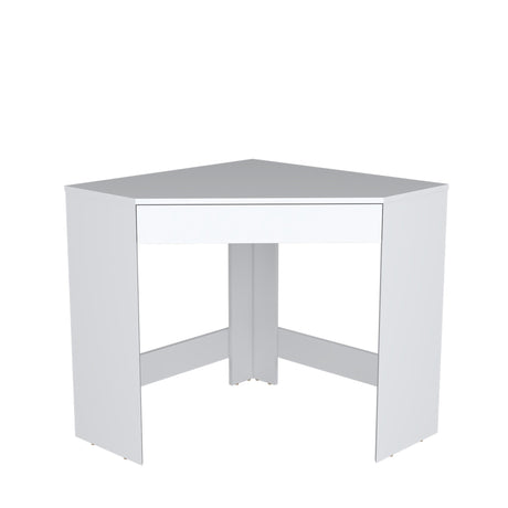 Escritorio Esquinero Amity Blanco 76x74cm con Un Cajón - Escritorios | Bylmo