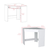 Escritorio Esquinero Amity Blanco 76x74cm con Un Cajón - Escritorios | Bylmo