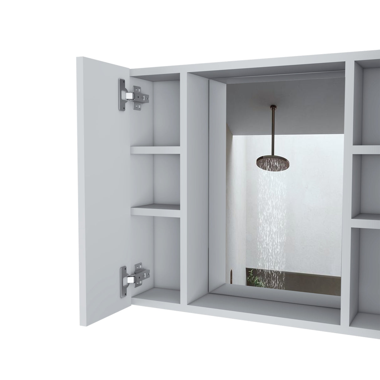 Gabinete Baño Artemisa Blanco 60x49.9cm con Cuatro Entrepaños - Gabinetes de Baño | Bylmo
