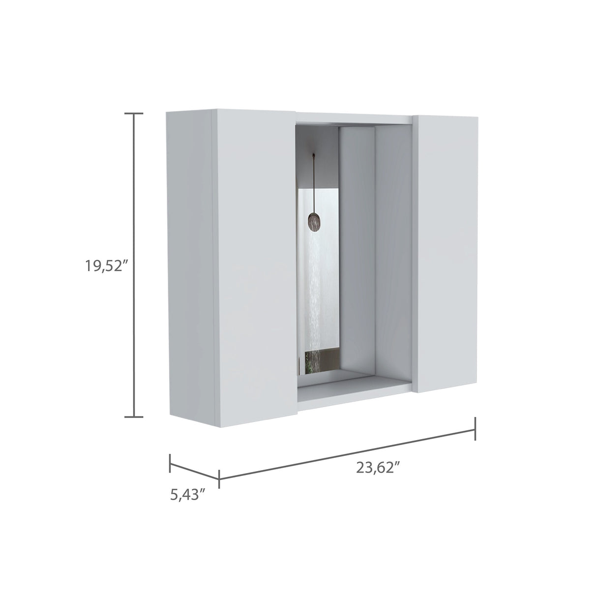 Gabinete Baño Artemisa Blanco 60x49.9cm con Cuatro Entrepaños - Gabinetes de Baño | Bylmo