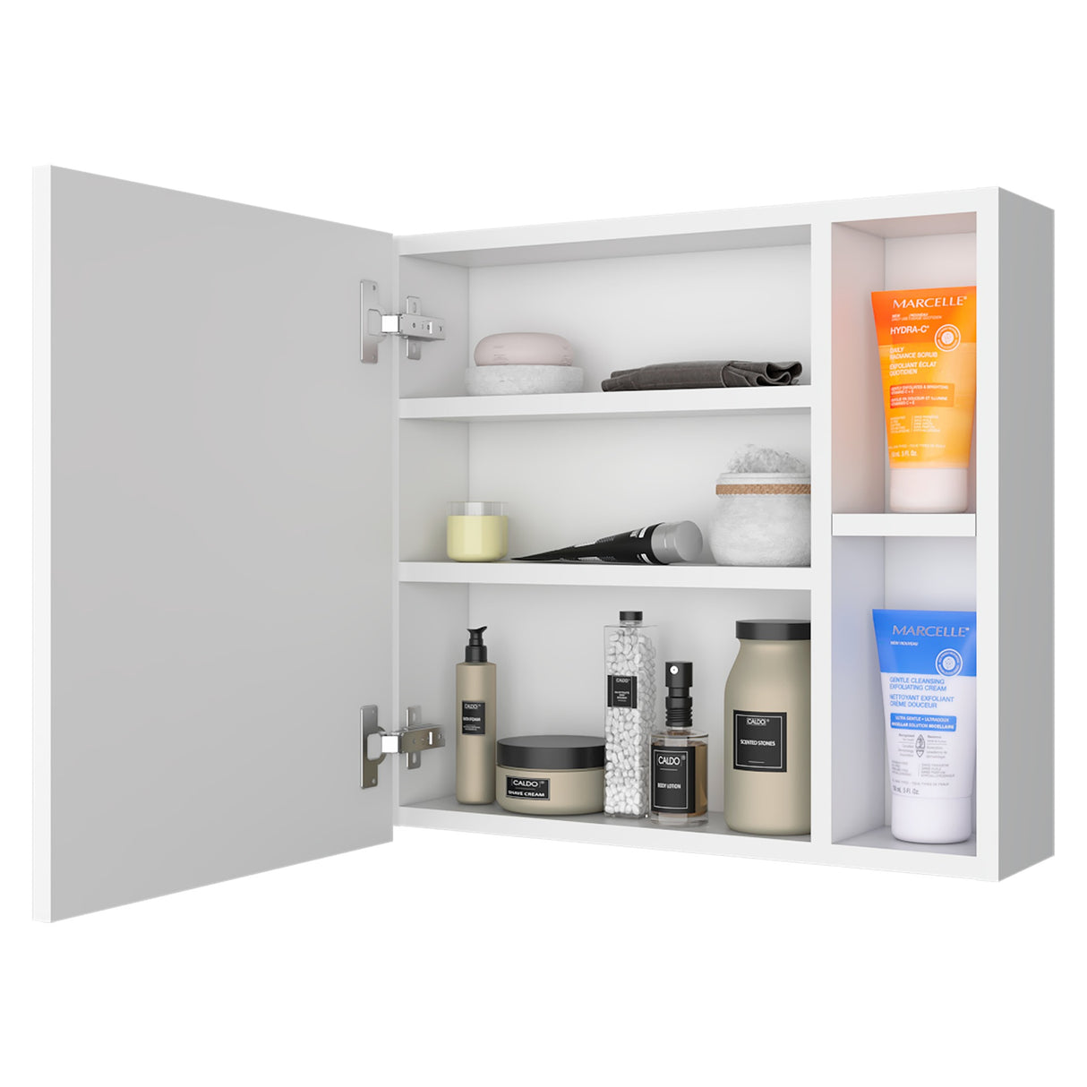 Gabinete de Baño Oman Blanco 50x47.3cm con Tres Entrepaños - Gabinetes de Baño | Bylmo