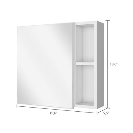 Gabinete de Baño Oman Blanco 50x47.3cm con Tres Entrepaños - Gabinetes de Baño | Bylmo