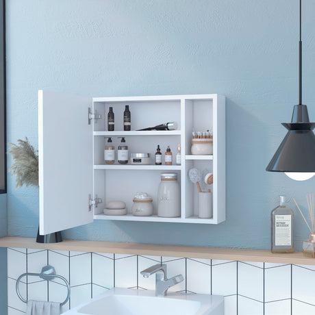 Gabinete de Baño Oman Blanco 50x47.3cm con Tres Entrepaños - Gabinetes de Baño | Bylmo