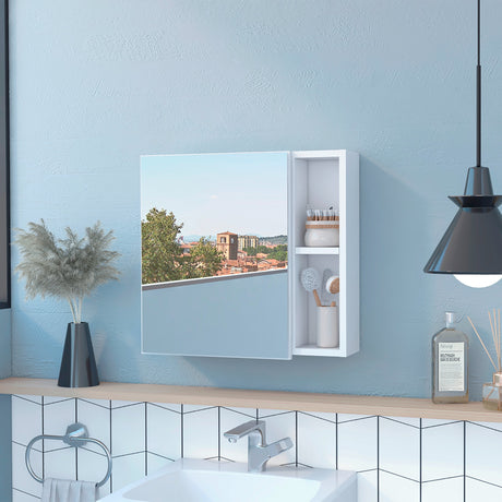 Gabinete de Baño Oman Blanco 50x47.3cm con Tres Entrepaños - Gabinetes de Baño | Bylmo