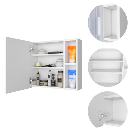 Gabinete de Baño Oman Blanco 50x47.3cm con Tres Entrepaños - Gabinetes de Baño | Bylmo