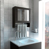 Gabinete de Baño Umbra Wengue 45x50cm con Un Entrepaño - GABINETES DE BANHO | Bylmo