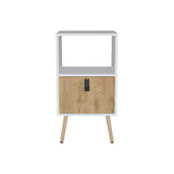 Mesa de Noche Huna Macadamia 40x75cm con Un Cajón - Mesas de Noche | Bylmo