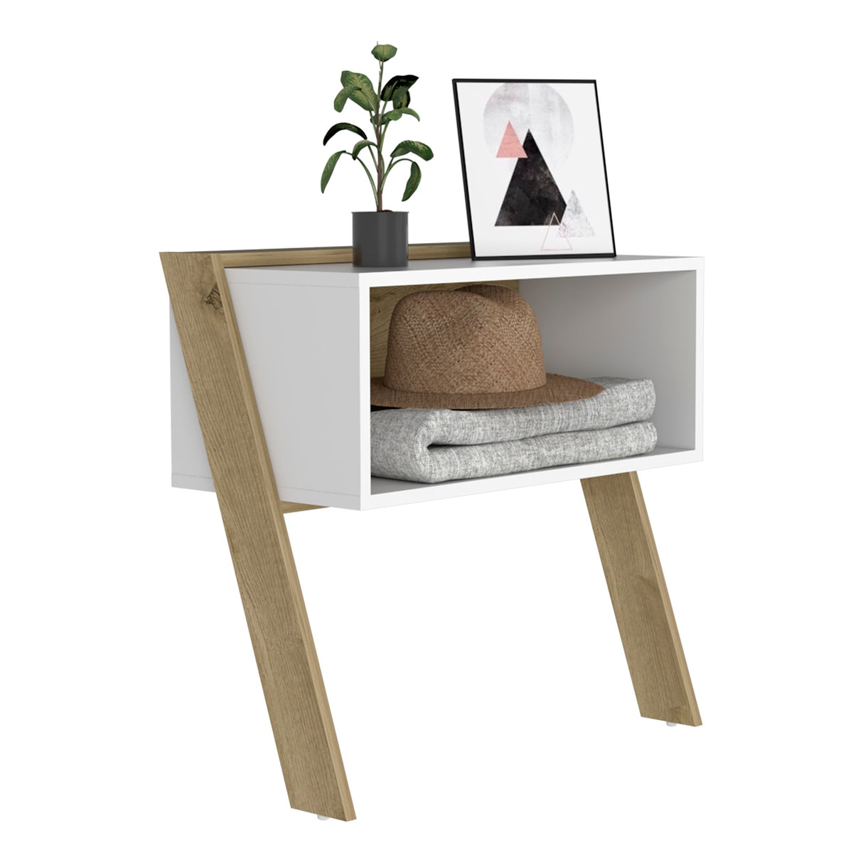 Mesa de Noche Aira Duna 63x30.6cm con Un Compartimiento - Mesas de Noche | Bylmo