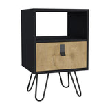 Mesa de Noche Huna Wengue 40x63cm con Un Cajón - Mesas de Noche | Bylmo