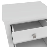 Mesa de Noche Amara Blanca 60x61.6 cm con Dos Cajones - Mesas de Noche | Bylmo