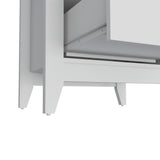Mesa de Noche Amara Blanca 60x61.6 cm con Dos Cajones - Mesas de Noche | Bylmo