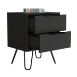 Mesa de Noche Augusta Wengue 45x57cm con Dos Cajones - Mesas de Noche | Bylmo
